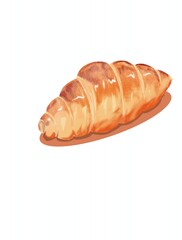 A breakfast dish of croissants sprinkled with sugar