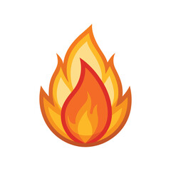fire icon vector illustration, fire  flame silhouette icon