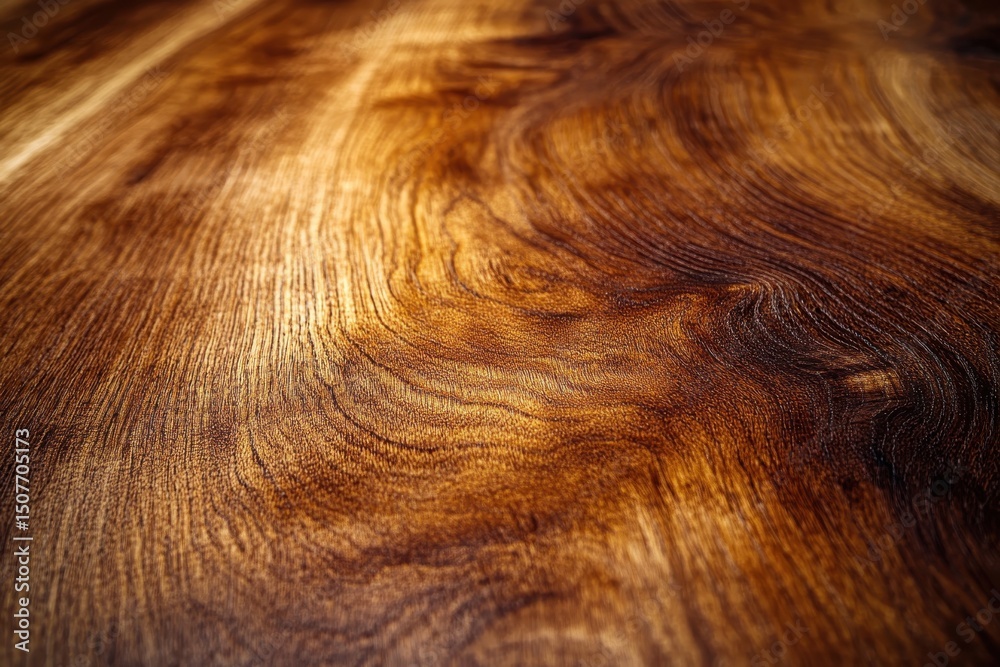 Poster wooden surface showcasing intricate grain patterns illuminated by soft light in a cozy interior sett