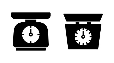 Scales icon vector. Weight scale sign and symbol