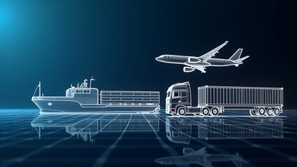 Futuristic Global Logistics Network with Interconnected Transportation Modes