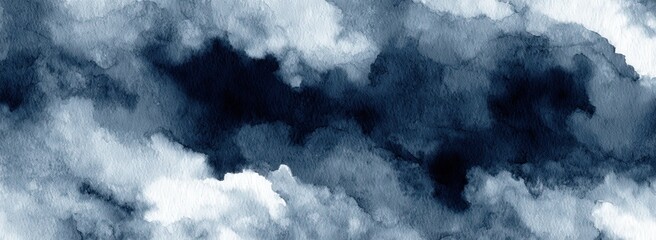 Abstract Indigo Blue Watercolor Texture
