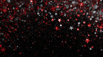 abstract red sparkle star background, holiday background, July 4th, Christmas 