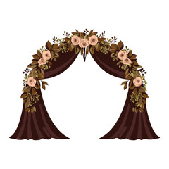 Luxurious Draped Wedding Arch Design