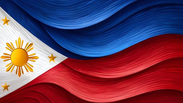 abstract interpretation of the Philippine flag