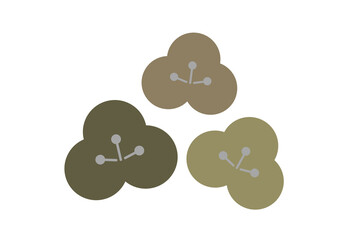 茶色グラデーションの松