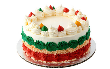 Colorful Cinco de Mayo cake with vibrant decorations and festive design Isolated on transparent background.