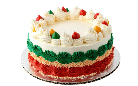 Colorful Cinco de Mayo cake with vibrant decorations and festive design Isolated on transparent background.