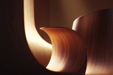 Wooden Vessels Displaying Curves And Warm Tones
