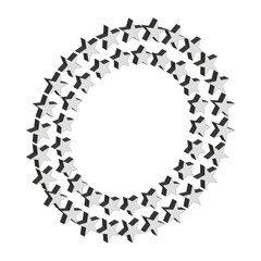 People circle icon. Human chain shape. Group unity figure. Vector element.