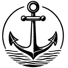 Rough sketch silhouette of an anchor © Breck
