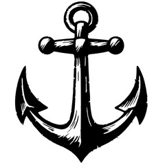 Rough sketch silhouette of an anchor © Breck