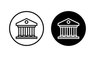 Bank icon vector illustration. Bank sign and symbol, museum, university