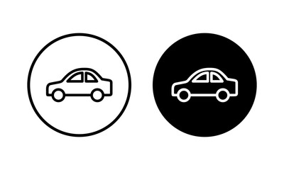 Car icon vector illustration. car sign and symbol. small sedan