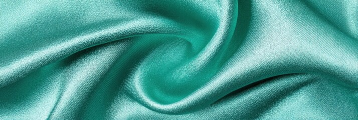 Teal Fabric Texture Pattern Closeup