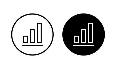 Growing graph Icon vector illustration. Chart sign and symbol. diagram icon