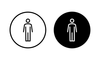 Man icon vector illustration. male sign and symbol. human symbol