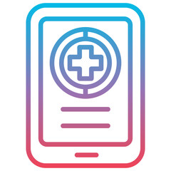 Obraz premium Digital Health Record Icon