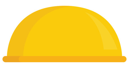 Gold cloche vector icon illustration isolated on white background.