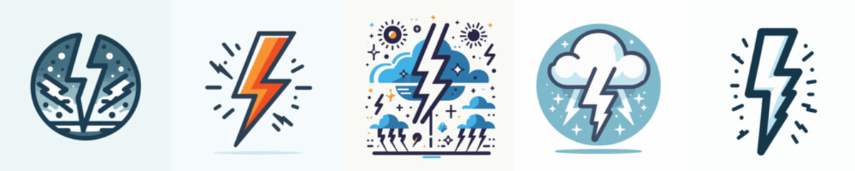 vector of a lightning