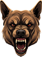 Nomes originais: Angry Dog Head Vector Illustration – Fierce Snarling Expression