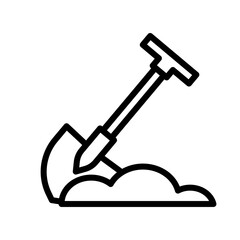 Shovel icon design template SVG