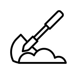 Shovel icon design template SVG