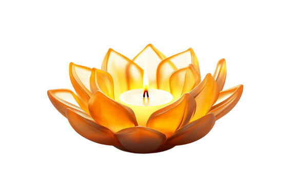 A luminous lotus flower unfolding its petals, embodying the essence of renewal and inner harmony. Isolated on transparent background.