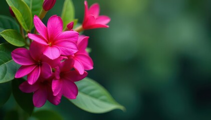 Bold fuchsia blooms, dense clustered petals, tropical feel , magenta, design, blossom