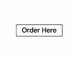 Fototapeta premium Simple Order Here Button Clean Design for Website or App