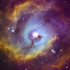 Naklejka premium Stellar Evolution in Vivid Hues