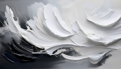 Obraz premium abstract painting with white paint strokes