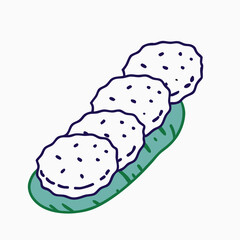 Four Appam Pancakes on Banana Leaf, South Indian Cuisine