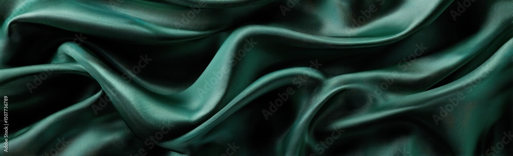 Fototapete dark teal fabric texture with abstract pattern