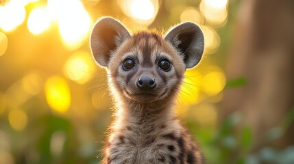 Hyena cub portrait