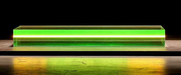 Green Fluorescent Rectangular Block