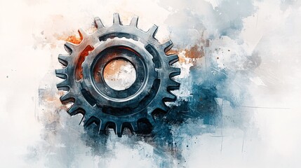 Close-up of a detailed metallic gear.