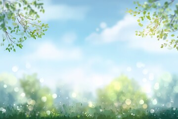 Springtime Nature Background With Soft Focus