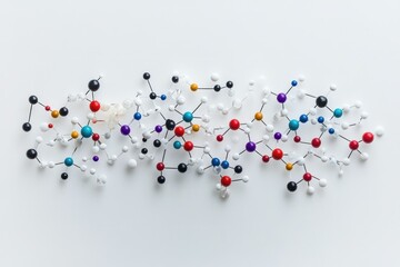 Colorful Molecular Model Featu Multiple Atomic Structures and Chemical Bonds for Science Education and Chemistry Learning
