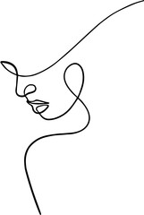 line art women vector illustration