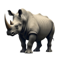 Fototapeta premium rhino isolated on white