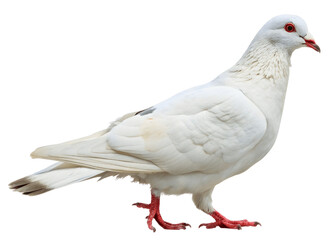 Obraz premium White dove isolated on transparent background, a symbol of peace and purity