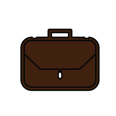 leather bag icon and money suitcase icon