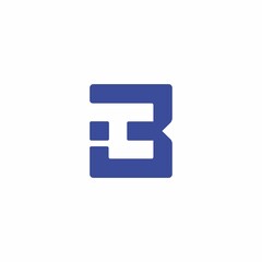Alphabet b logo flat isolation stylized texts