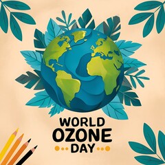 Obraz premium World Ozone Day Poster Design Vector Image Illustration