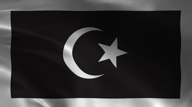 TERENGGANU flag waving 4k video background