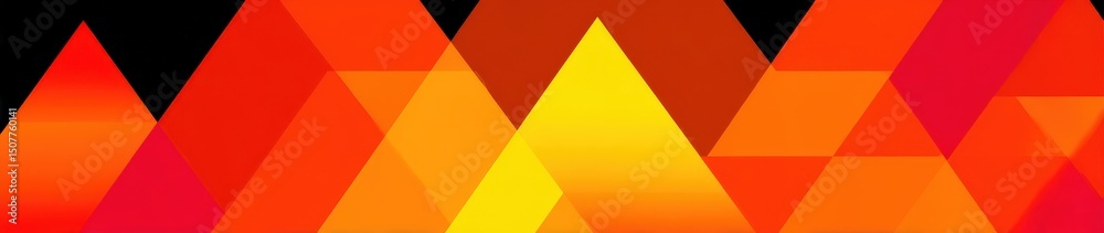 Poster abstract geometric pattern with triangles and gradient colors