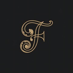 Creative F Letter Logo Flat Design Vector Illustration