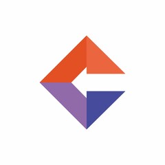 Logistics logo elegant modern geometry design