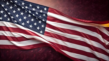 Obraz premium Waving american flag with stars and stripes representing the united states of america